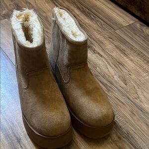 Women's Tan Suede Ankle Boots